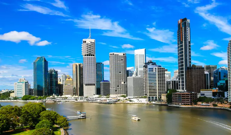 beautiful sunny day view in Brisbane
