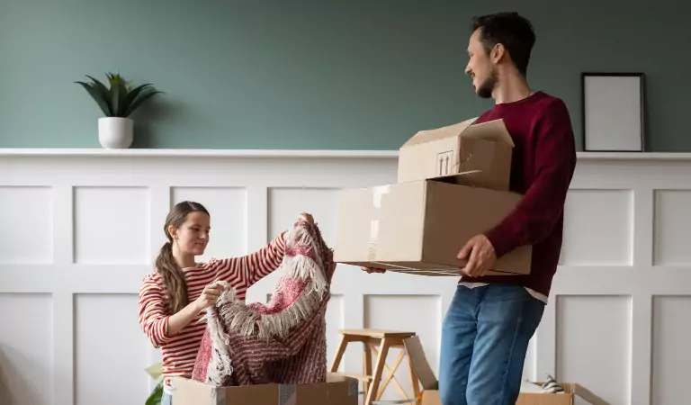 couple preparing for a household move