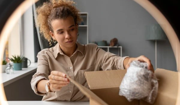 Women packing things